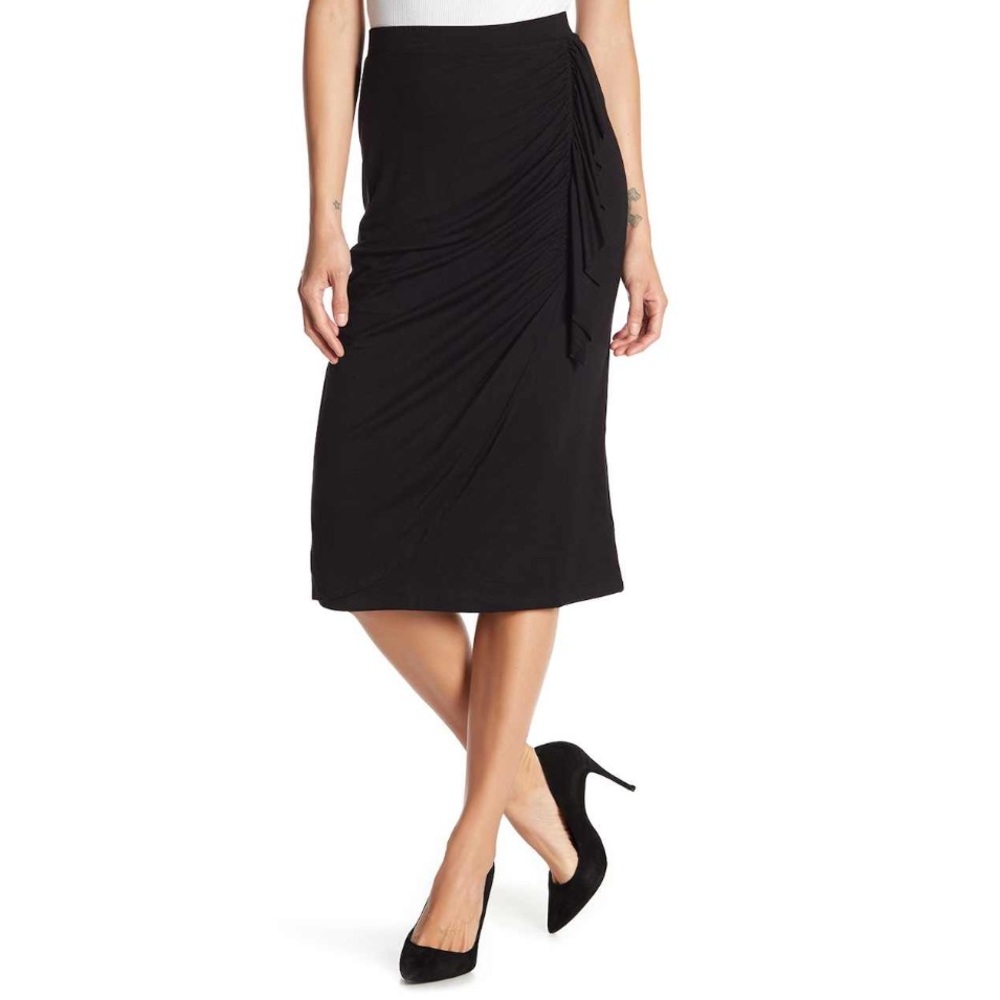 Knit Cinched Pencil Skirt